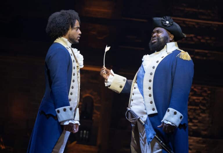 (10) (l-r) Tyler Fauntleroy and A.D. Weaver - HAMILTON National Tour - (c) Joan Marcus 2024