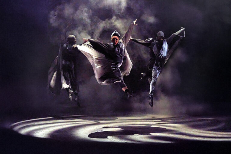 10. Gregory Hamilton, Moriah Perry, and Kameren Whigham as The Tornado in the North American Tour of THE WIZ. Photo by Jeremy Daniel