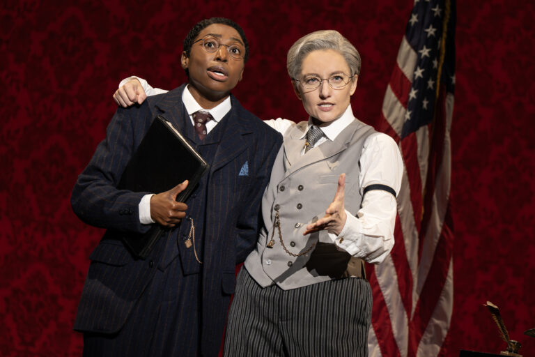 7 SUFFS Tour_Brandi Porter as Dudley Malone_ Jenny Ashman as President Woodrow Wilson