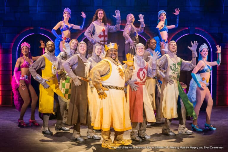The cast of the North American Tour of SPAMALOT. Photo by Matthew Murphy and Evan Zimmerman (2)